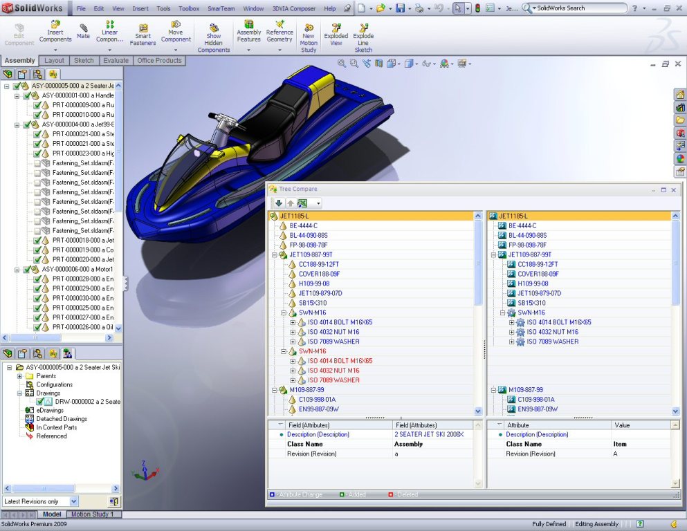 Design to Engineering BOM compare in SolidWorks Environment 