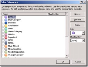 outlook tagging with categories